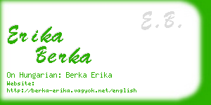 erika berka business card